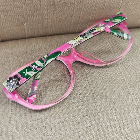 Vera Bradley Women Eyeglasses Sunglasses Frame Big Face Glasses Black/Pink - Picture 8 of 12